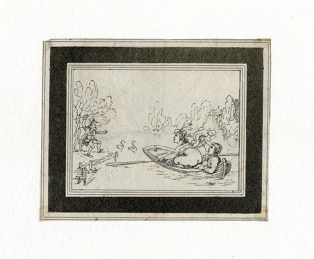 Thomas Rowlandson-178-Una coppia che fa l'amore su una barca